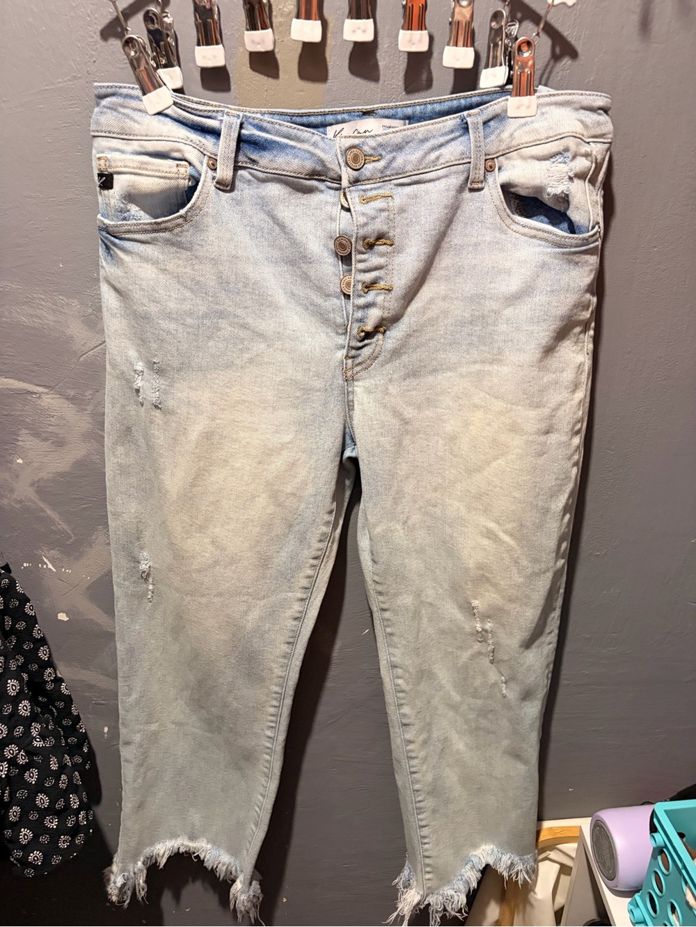 KanCan Light Blue Distressed Ankle Jeans